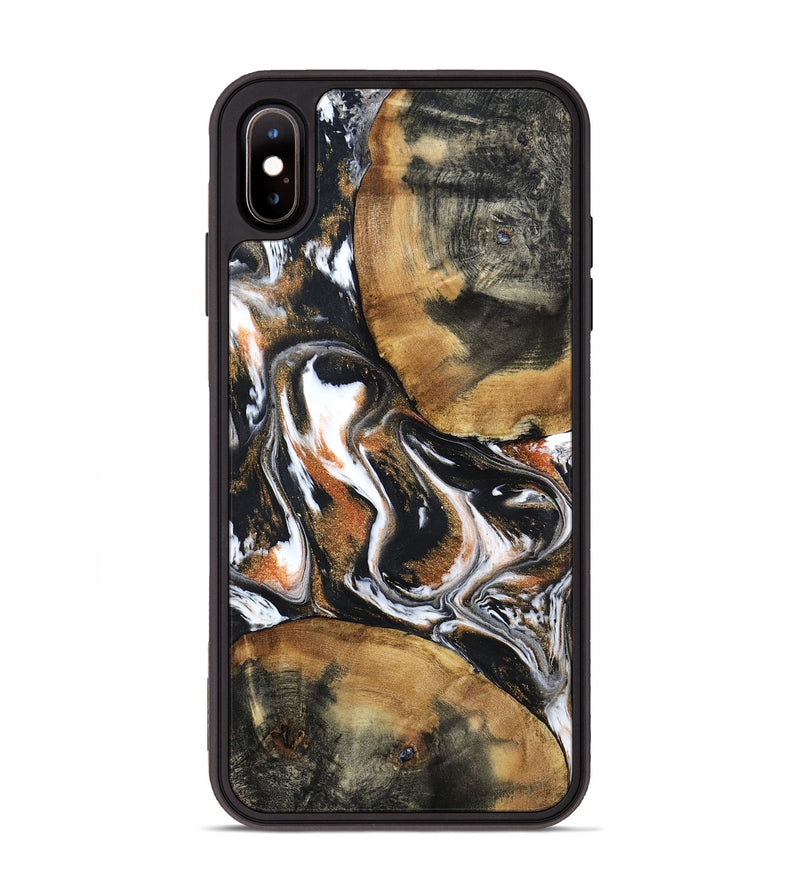 iPhone Xs Max Wood Phone Case - Unique (Black & White, 798283)