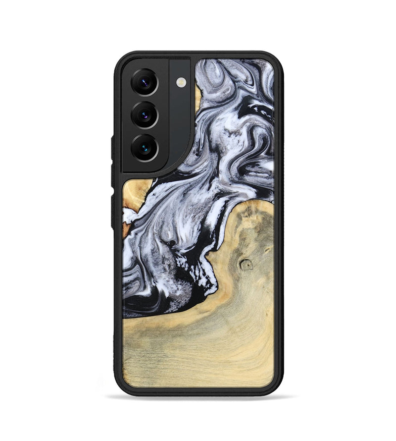 Galaxy S22 Wood Phone Case - Kolton (Black & White, 798285)