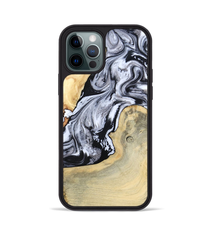 iPhone 12 Pro Wood Phone Case - Kolton (Black & White, 798285)