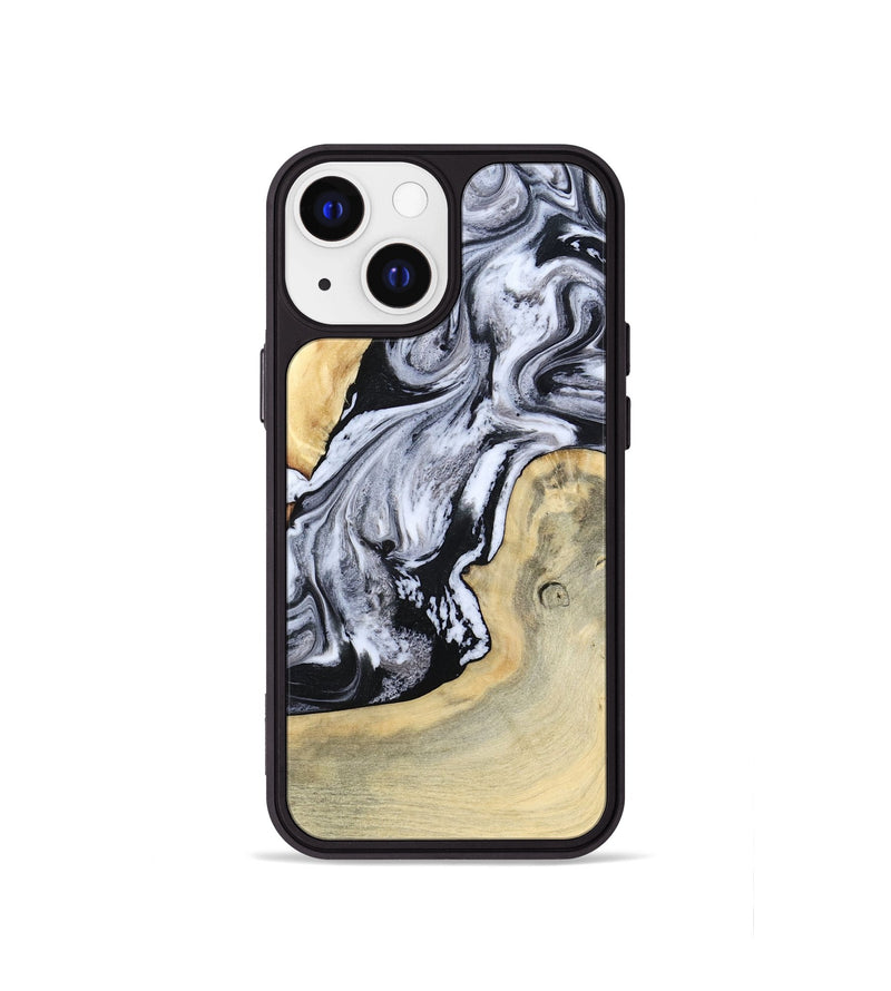 iPhone 13 mini Wood Phone Case - Kolton (Black & White, 798285)