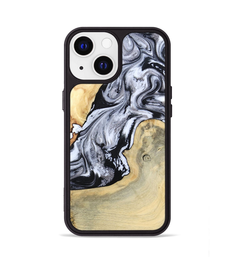 iPhone 13 Wood Phone Case - Kolton (Black & White, 798285)