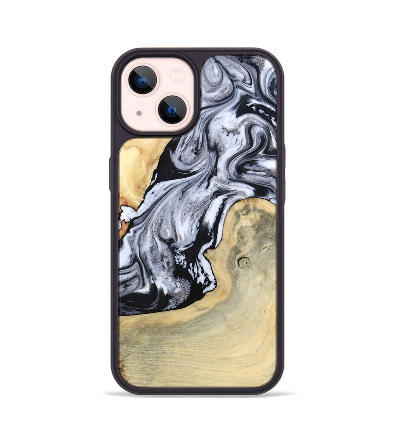 iPhone 14 Wood Phone Case - Kolton (Black & White, 798285)