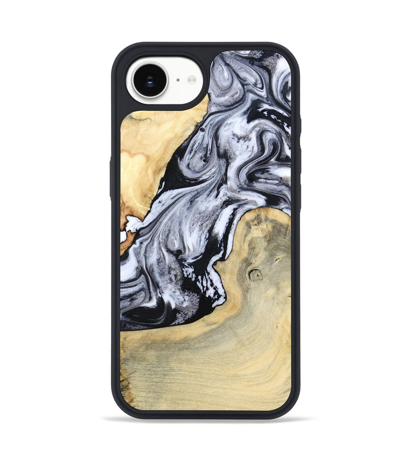 iPhone 16e Wood Phone Case - Kolton (Black & White, 798285)