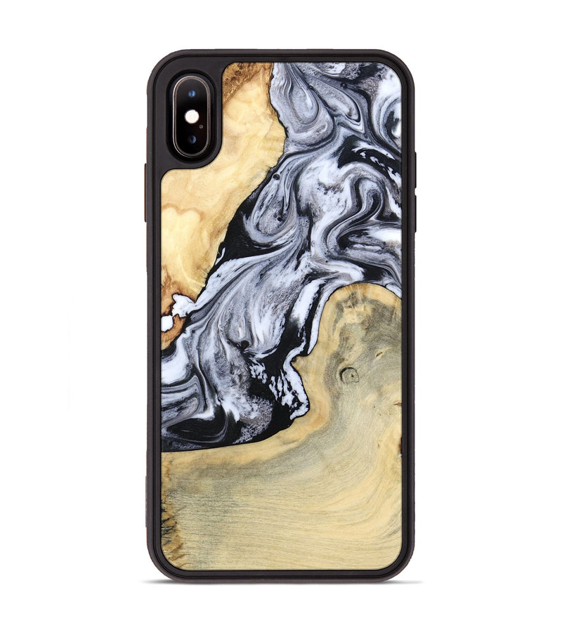 iPhone Xs Max Wood Phone Case - Kolton (Black & White, 798285)