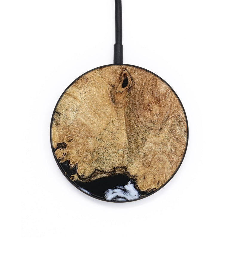 Circle Wood Wireless Charger - Lorna (Black & White, 798287)