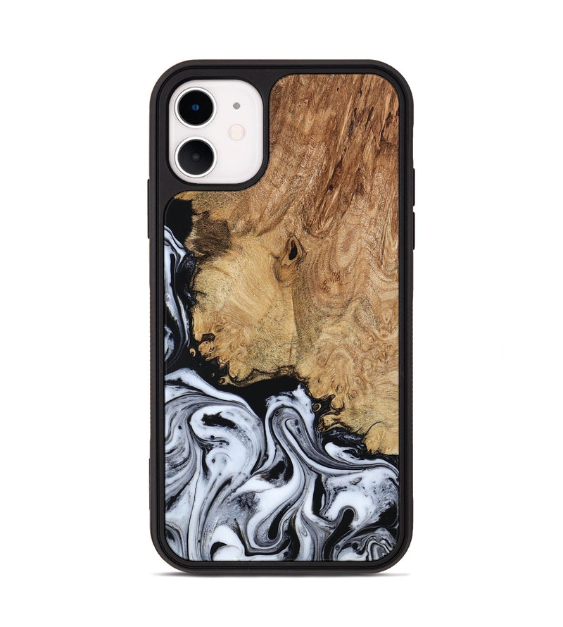 iPhone 11 Wood Phone Case - Lorna (Black & White, 798287)
