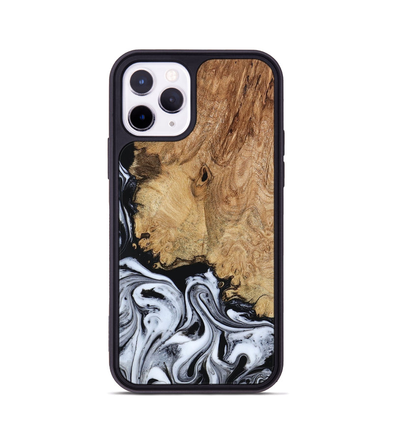 iPhone 11 Pro Wood Phone Case - Lorna (Black & White, 798287)