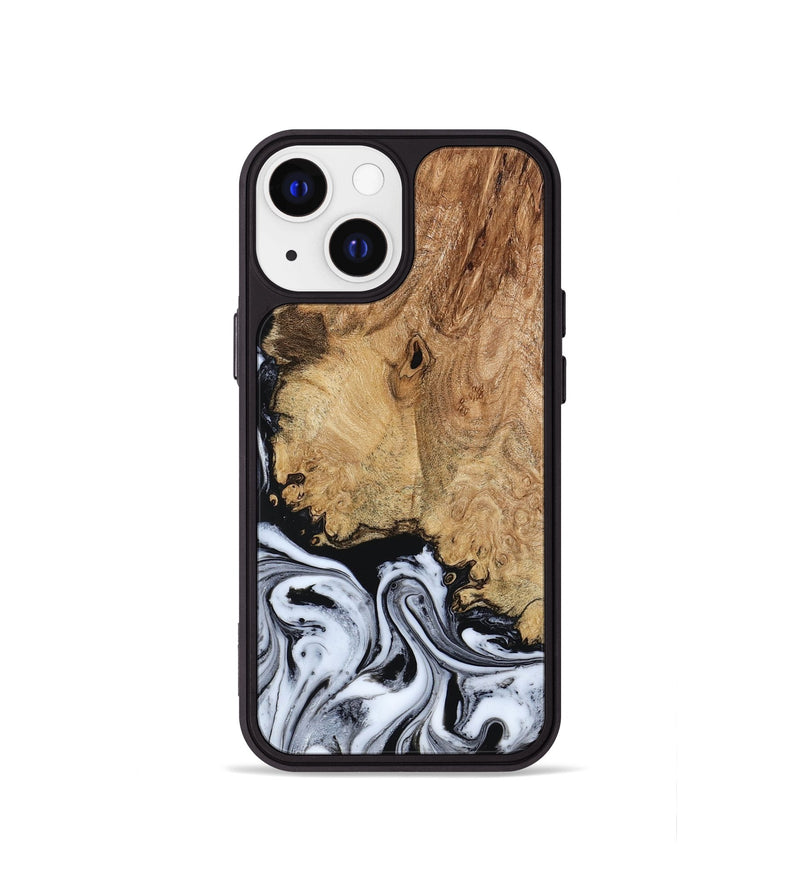 iPhone 13 mini Wood Phone Case - Lorna (Black & White, 798287)