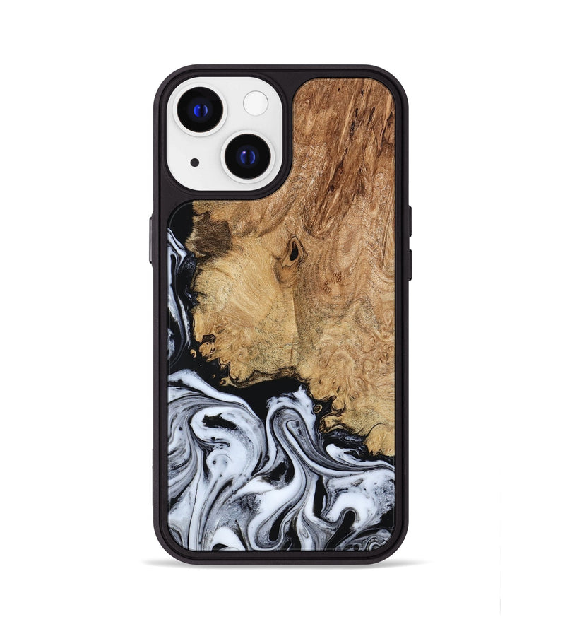 iPhone 13 Wood Phone Case - Lorna (Black & White, 798287)