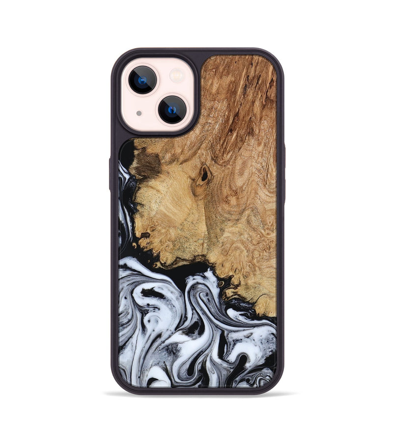iPhone 14 Wood Phone Case - Lorna (Black & White, 798287)