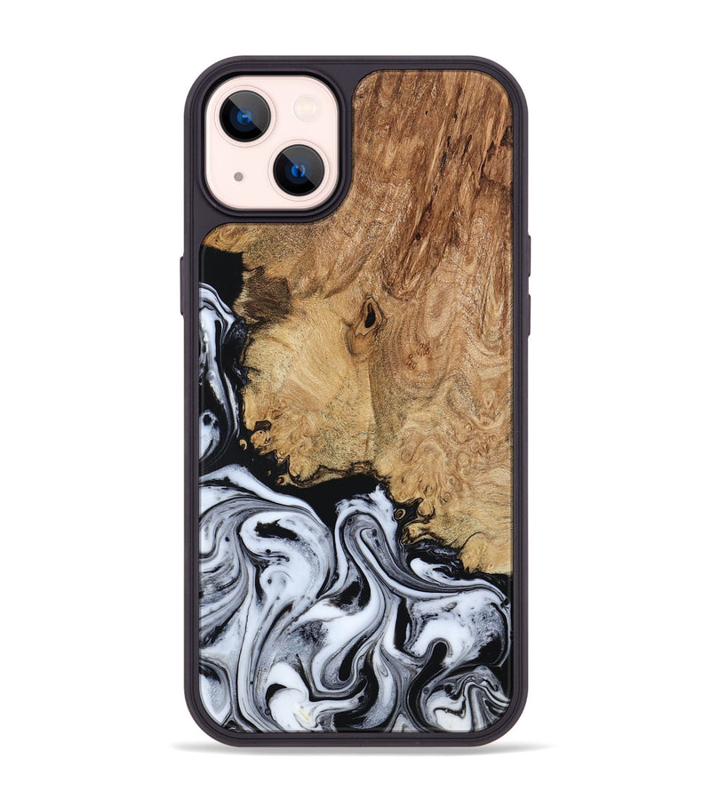 iPhone 14 Plus Wood Phone Case - Lorna (Black & White, 798287)