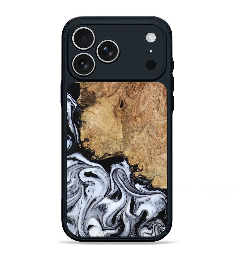 iPhone 17 Pro Max Wood Phone Case - Lorna (Black & White, 798287)