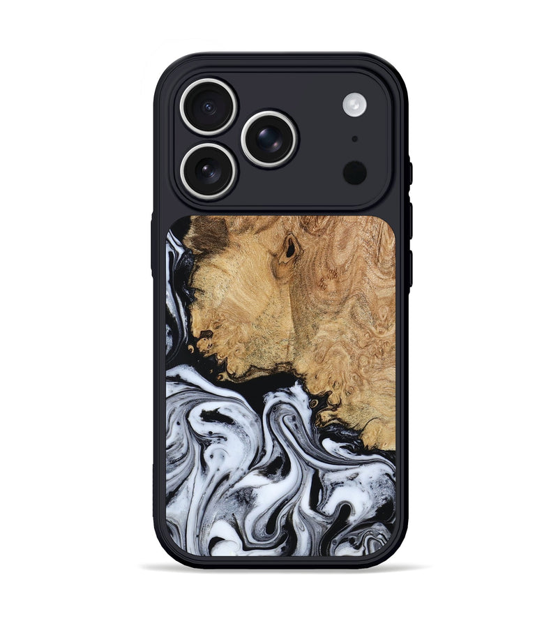 iPhone 17 Pro Wood Phone Case - Lorna (Black & White, 798287)