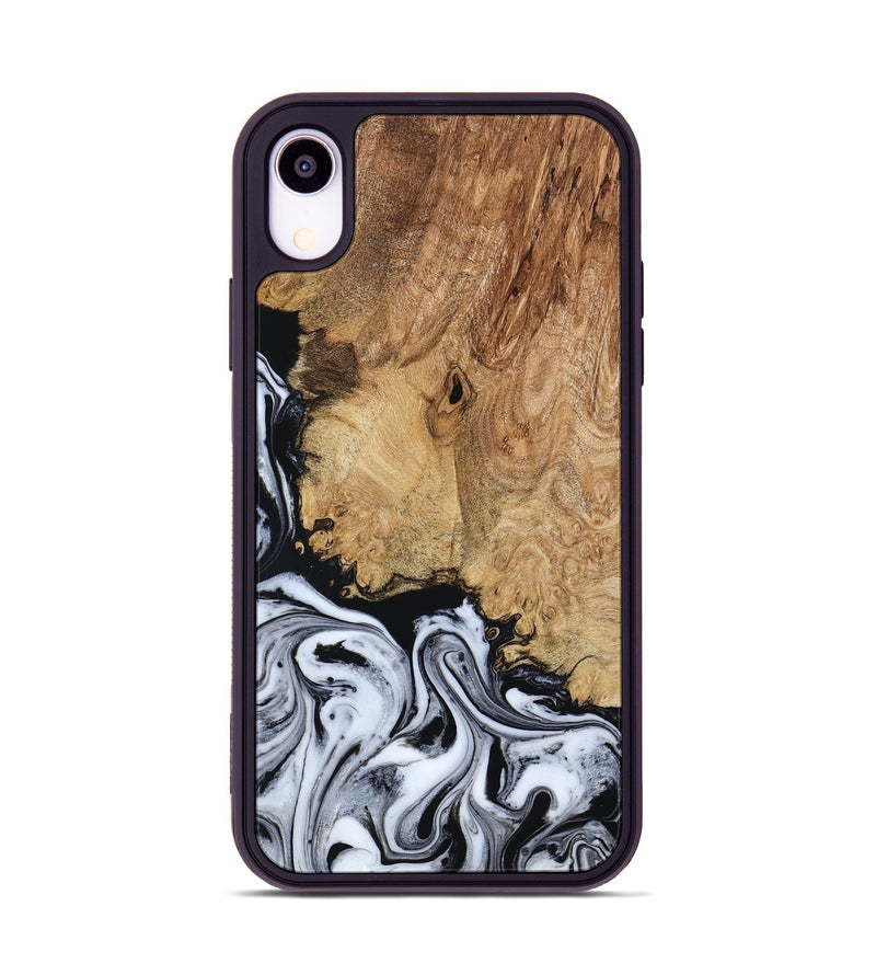 iPhone Xr Wood Phone Case - Lorna (Black & White, 798287)