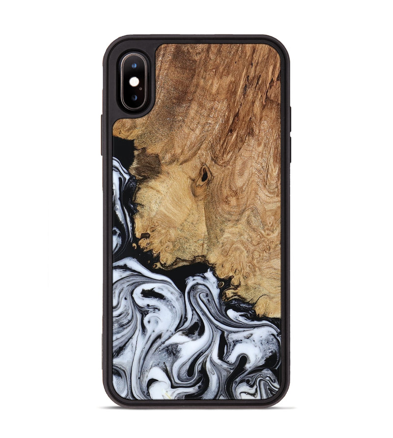 iPhone Xs Max Wood Phone Case - Lorna (Black & White, 798287)