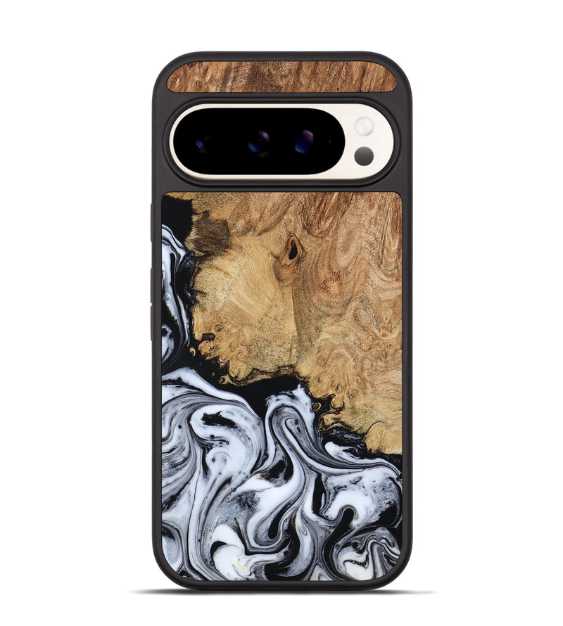 Pixel 9 Pro Wood Phone Case - Lorna (Black & White, 798287)