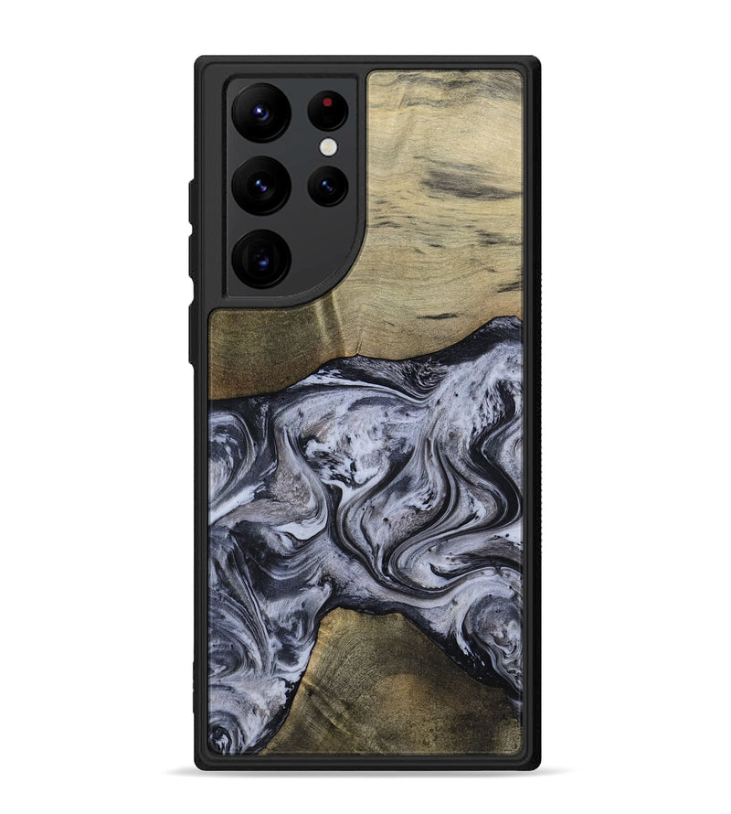 Galaxy S22 Ultra Wood Phone Case - Walton (Black & White, 798288)