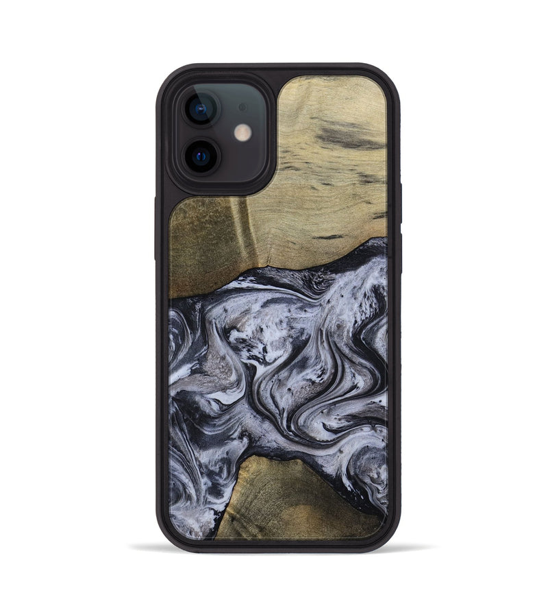 iPhone 12 Wood Phone Case - Walton (Black & White, 798288)