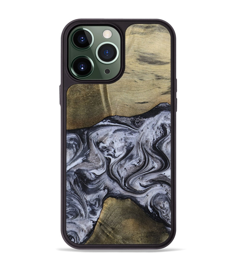 iPhone 13 Pro Max Wood Phone Case - Walton (Black & White, 798288)