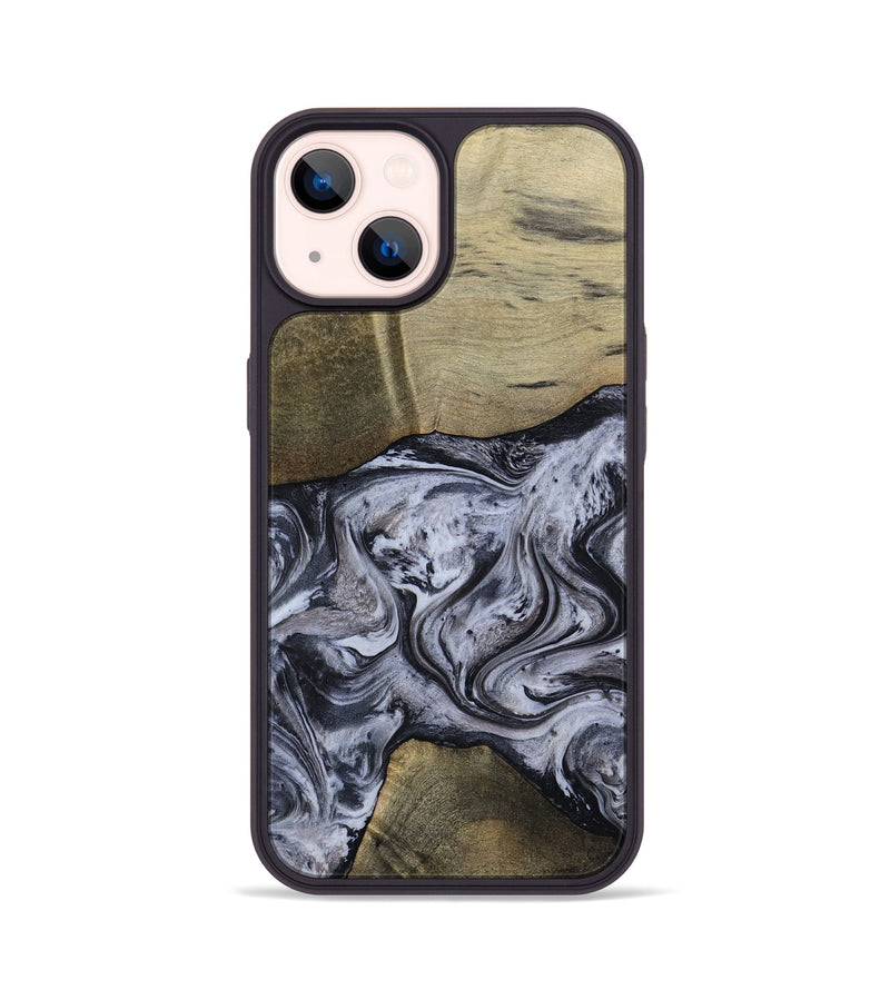 iPhone 14 Wood Phone Case - Walton (Black & White, 798288)