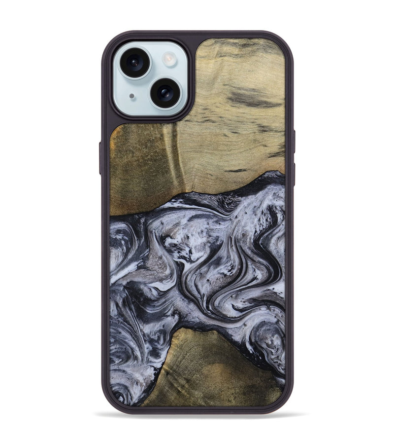 iPhone 15 Plus Wood Phone Case - Walton (Black & White, 798288)