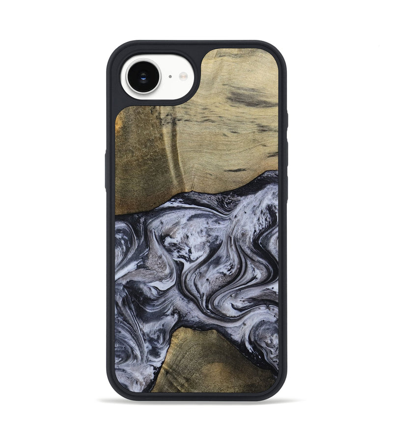 iPhone 16e Wood Phone Case - Walton (Black & White, 798288)