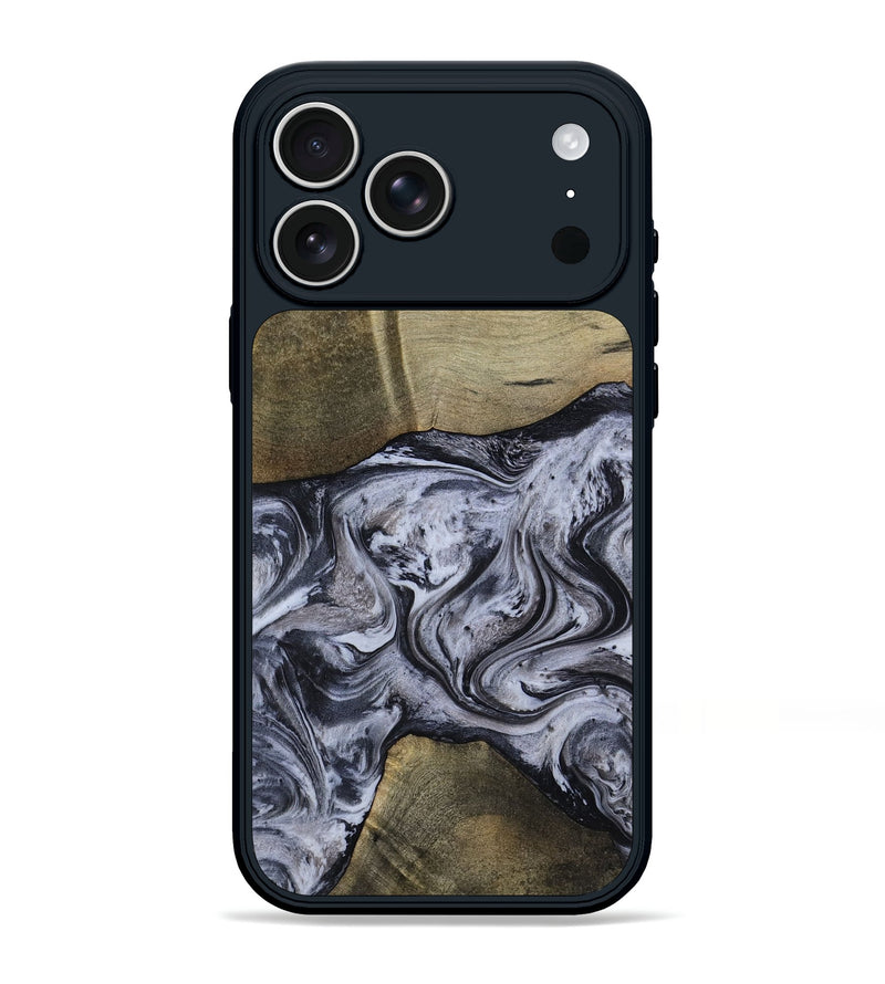 iPhone 17 Pro Max Wood Phone Case - Walton (Black & White, 798288)