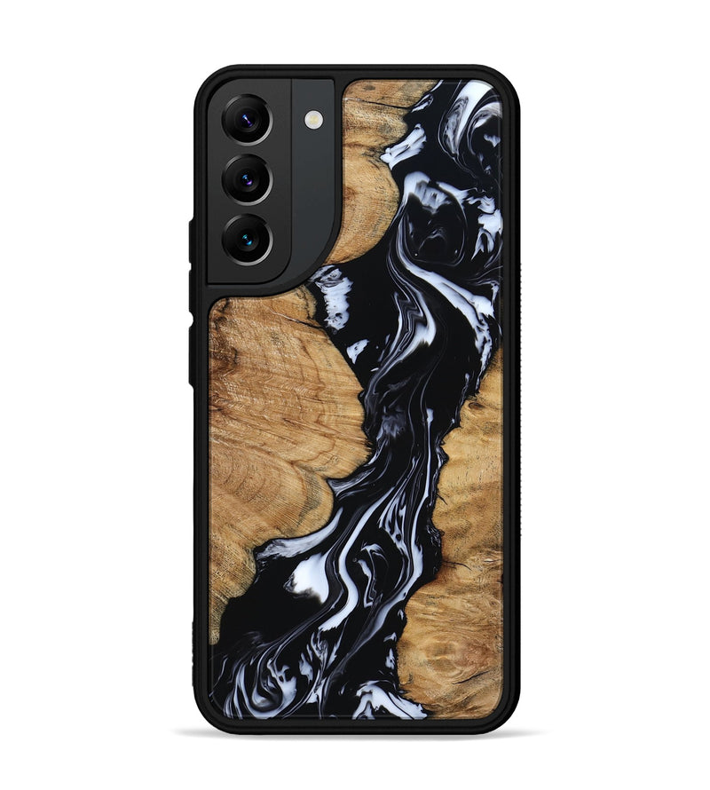 Galaxy S22 Plus Wood Phone Case - Waverly (Black & White, 798289)