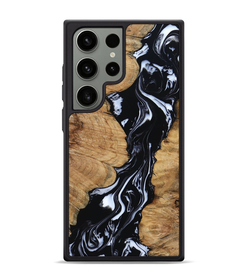 Galaxy S24 Ultra Wood Phone Case - Waverly (Black & White, 798289)