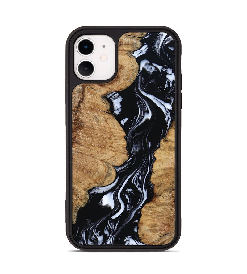 iPhone 11 Wood Phone Case - Waverly (Black & White, 798289)