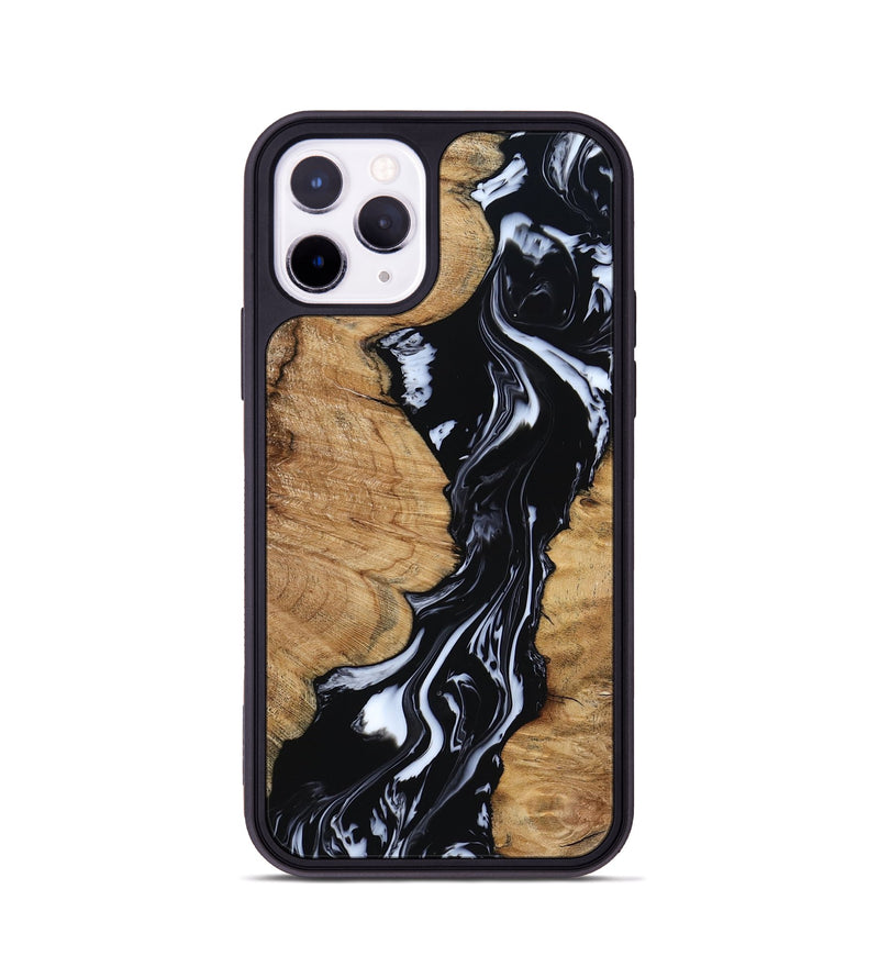 iPhone 11 Pro Wood Phone Case - Waverly (Black & White, 798289)