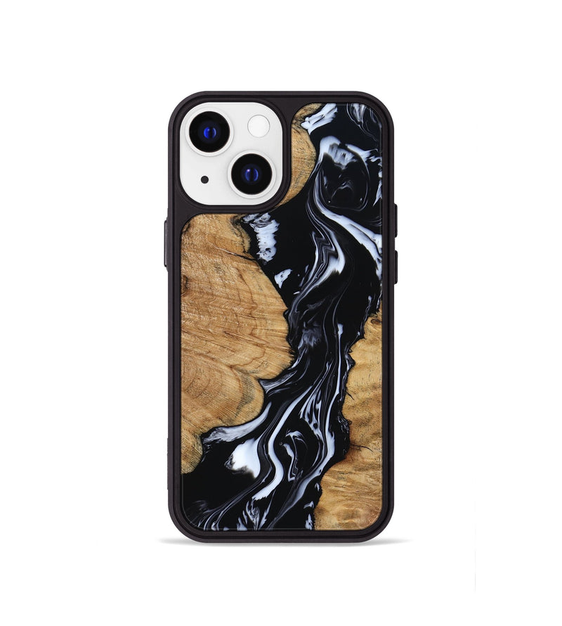 iPhone 13 mini Wood Phone Case - Waverly (Black & White, 798289)
