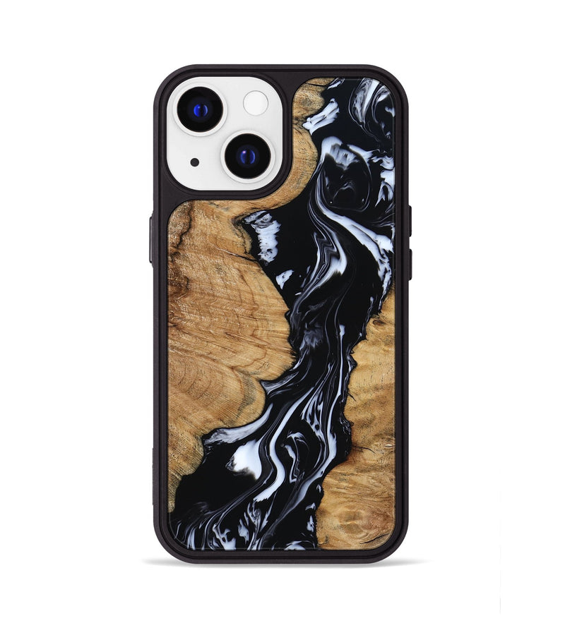 iPhone 13 Wood Phone Case - Waverly (Black & White, 798289)