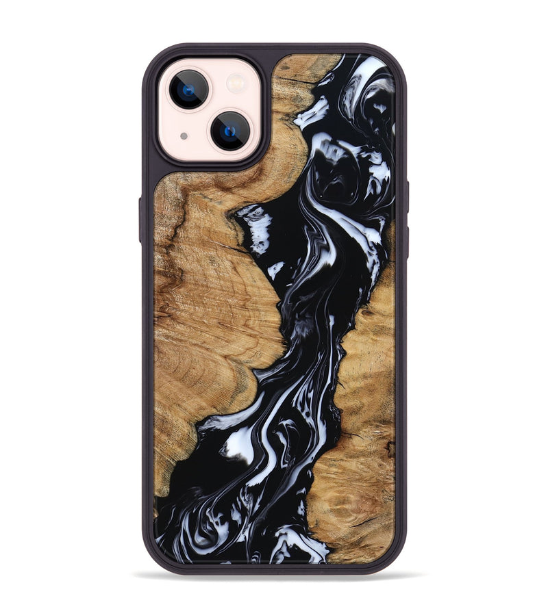 iPhone 14 Plus Wood Phone Case - Waverly (Black & White, 798289)