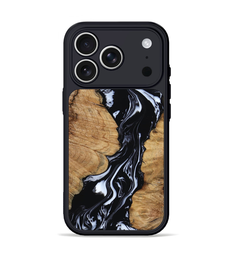 iPhone 17 Pro Wood Phone Case - Waverly (Black & White, 798289)