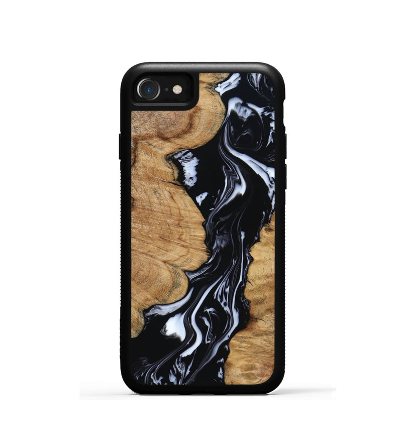 iPhone SE Wood Phone Case - Waverly (Black & White, 798289)