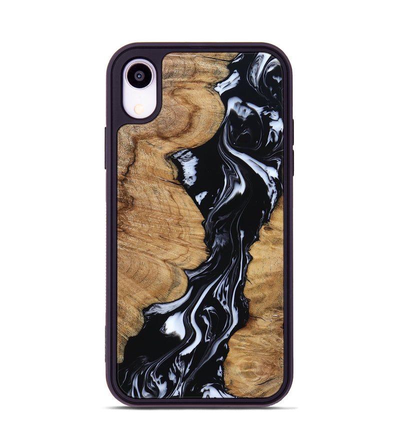 iPhone Xr Wood Phone Case - Waverly (Black & White, 798289)