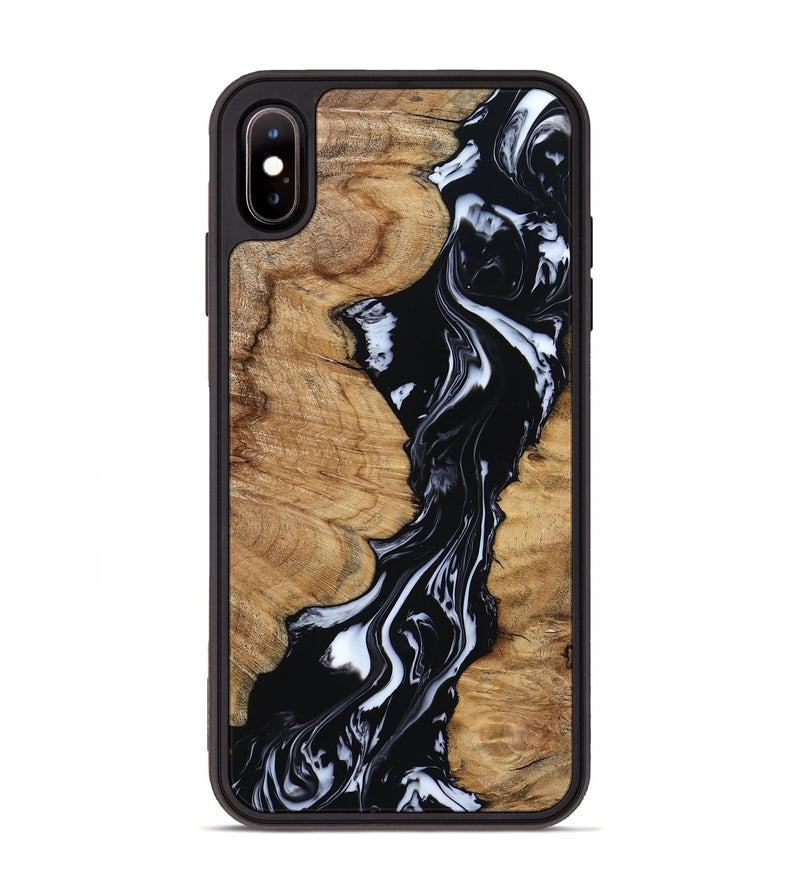 iPhone Xs Max Wood Phone Case - Waverly (Black & White, 798289)