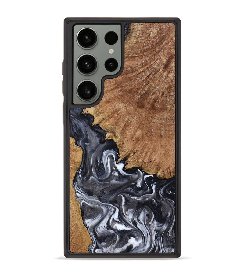 Galaxy S23 Ultra Wood Phone Case - Latosha (Black & White, 798290)