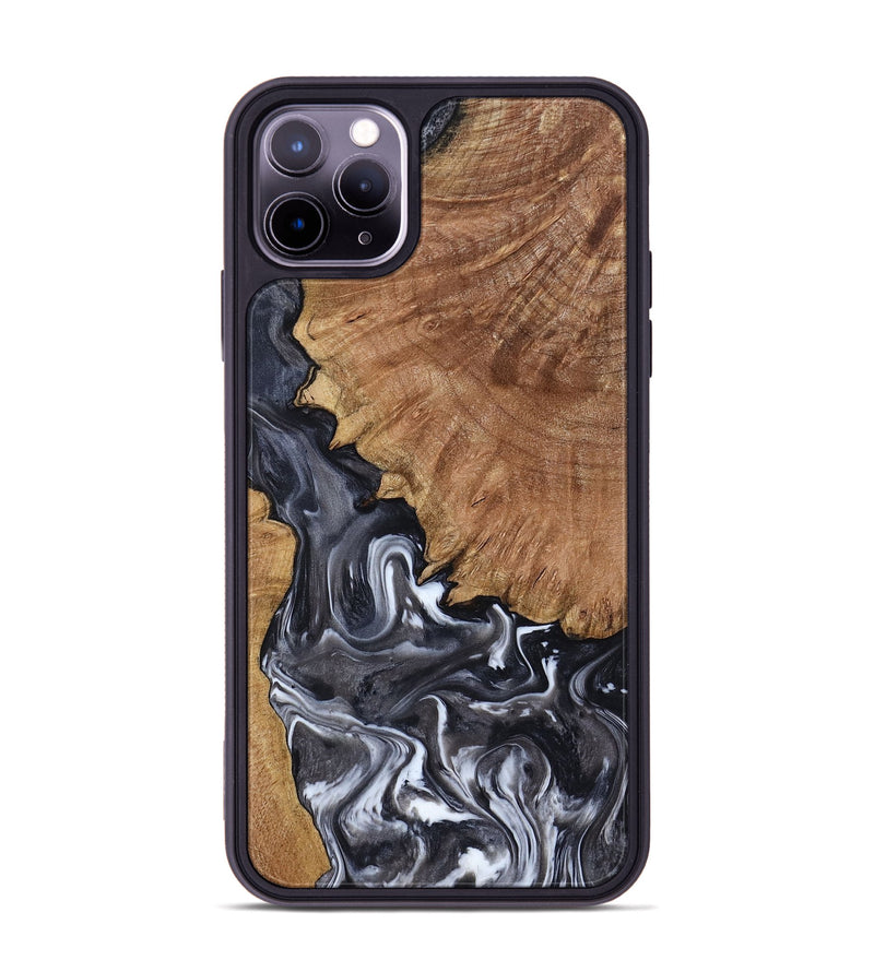 iPhone 11 Pro Max Wood Phone Case - Latosha (Black & White, 798290)