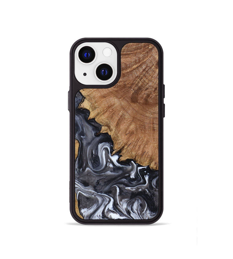 iPhone 13 mini Wood Phone Case - Latosha (Black & White, 798290)