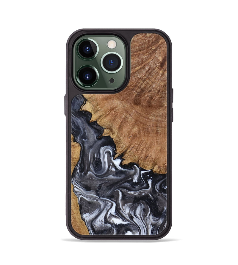 iPhone 13 Pro Wood Phone Case - Latosha (Black & White, 798290)