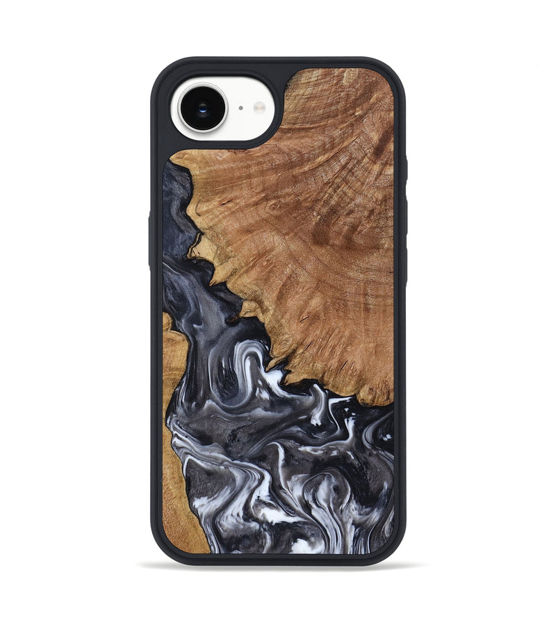 iPhone 16e Wood Phone Case - Latosha (Black & White, 798290)