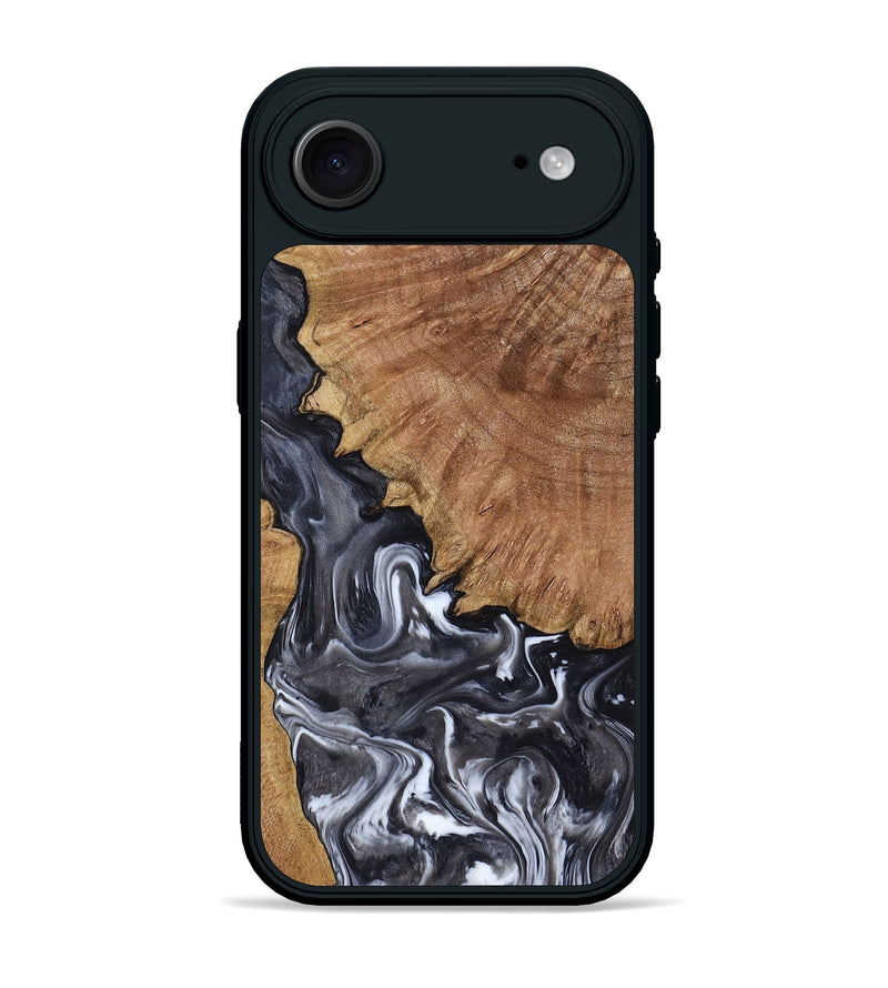iPhone 17 Air Wood Phone Case - Latosha (Black & White, 798290)