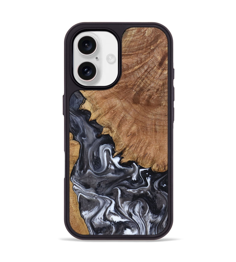 iPhone 17 Wood Phone Case - Latosha (Black & White, 798290)