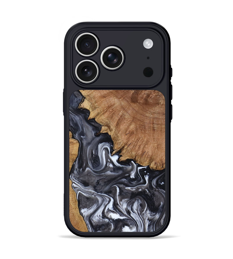 iPhone 17 Pro Wood Phone Case - Latosha (Black & White, 798290)