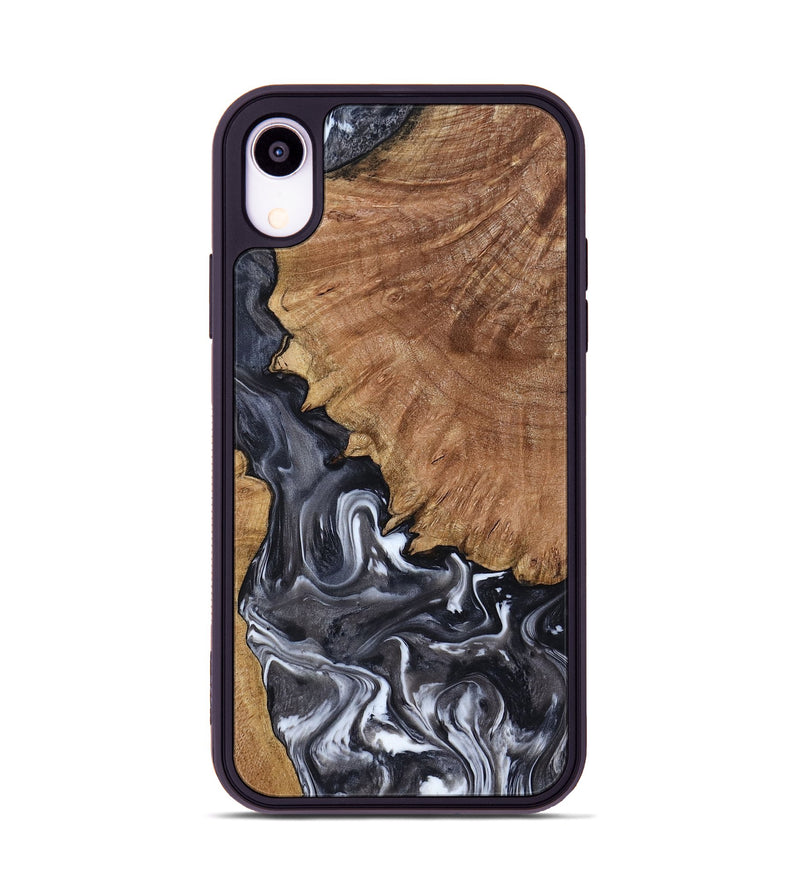 iPhone Xr Wood Phone Case - Latosha (Black & White, 798290)