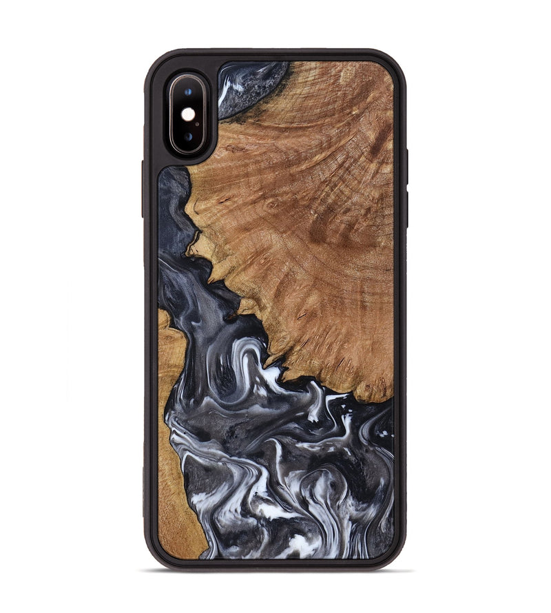 iPhone Xs Max Wood Phone Case - Latosha (Black & White, 798290)