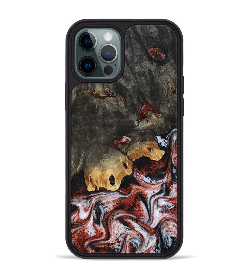 iPhone 12 Pro Max Wood Phone Case - Koen (Red, 798291)