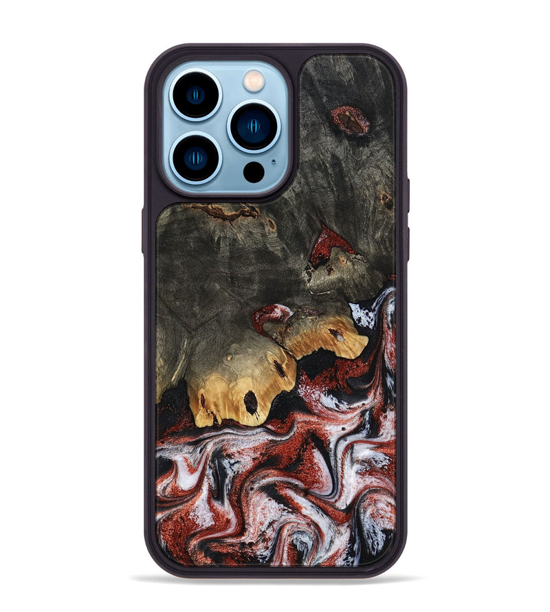 iPhone 14 Pro Max Wood Phone Case - Koen (Red, 798291)